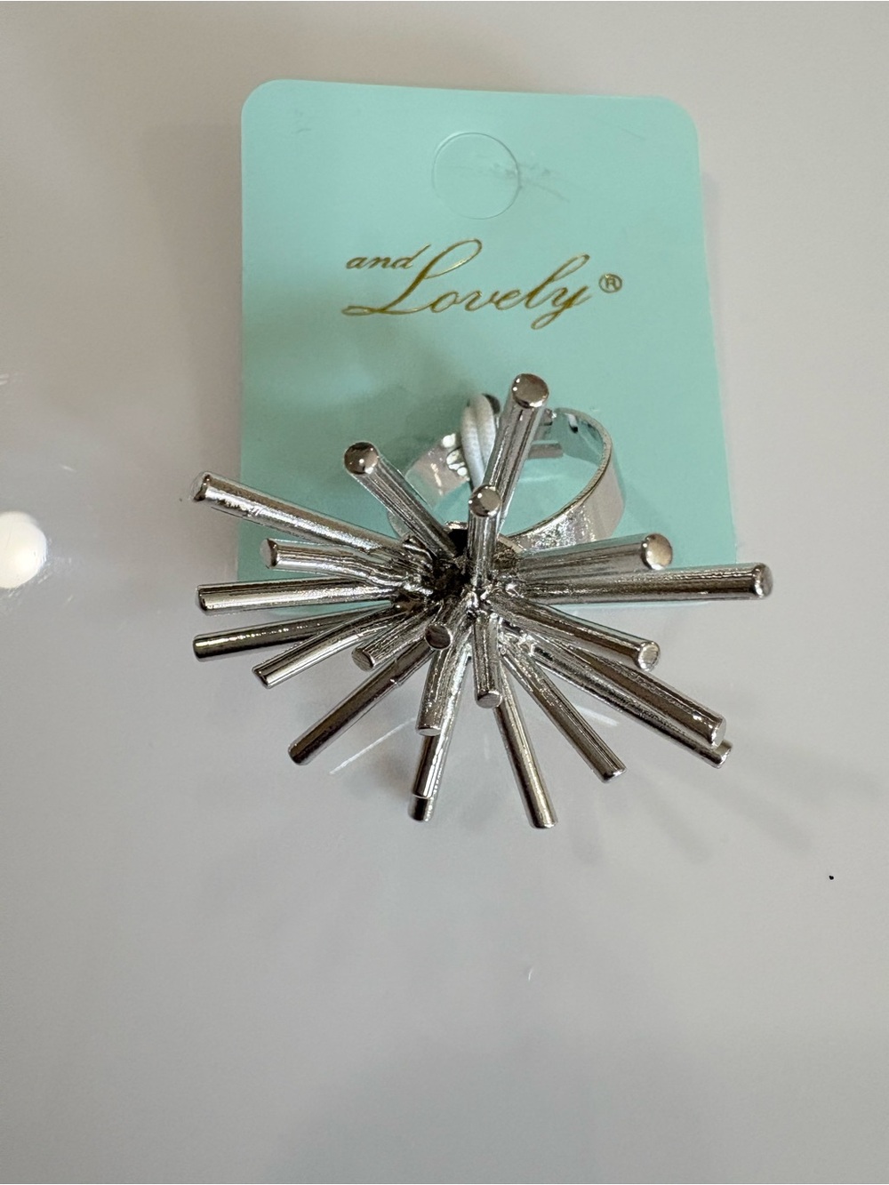 and Lovely Silver Starburst Ring